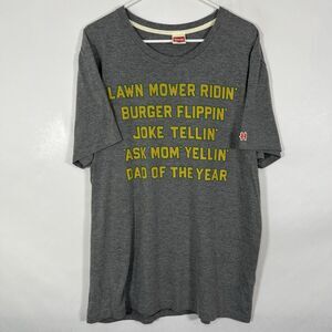 Homage Dad Of The Year T Shirt Mens Size XL Gray Funny Made In USA Short Sleeve